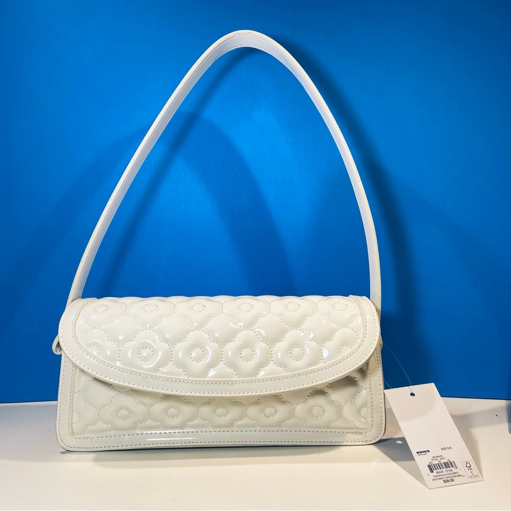 Kohl’s SO® East West Flap Shoulder Bag White